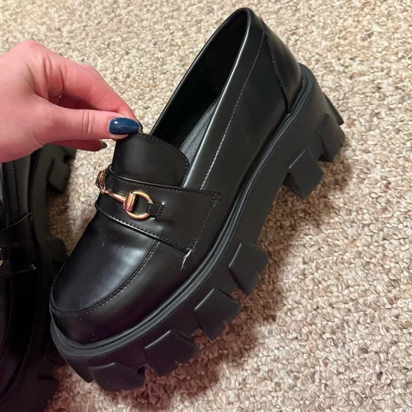 Princess Polly Penny Lane Loafers Black - Picture 5 of 10